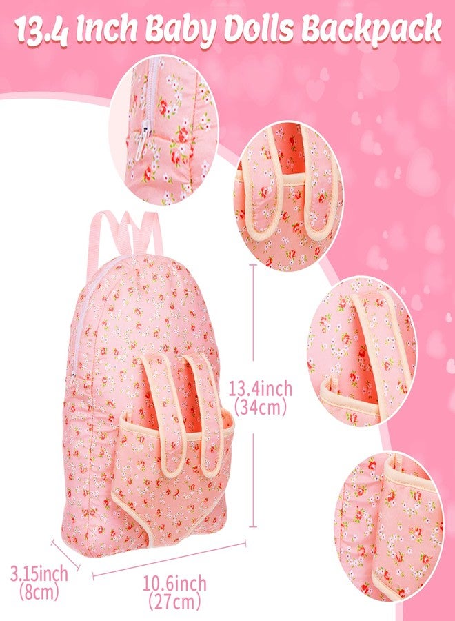 UNICORN ELEMENT Baby Doll Clothes with Backpack Carrier for 14-18 Inch Doll,Reborn Baby Dolls Accessories Set with Bottles Pacifiers for Toddlers and Kids 2 3 4 5 Year Old（Dolls not Included） - Image 3